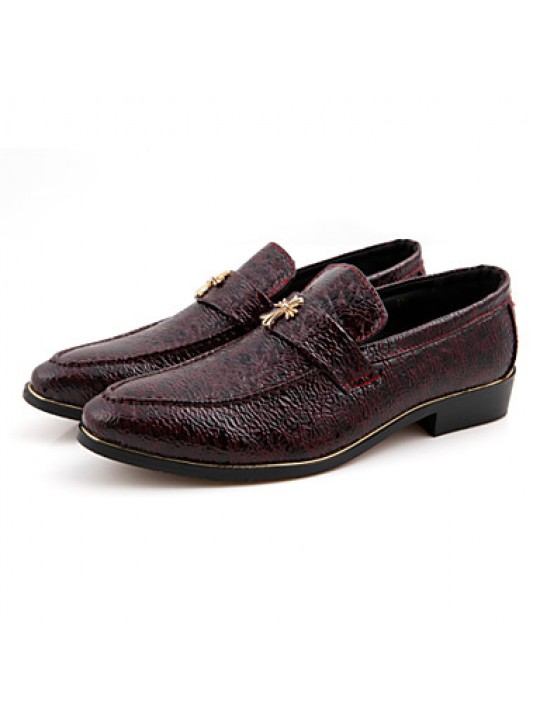 Office & Career / Party & Evening / Casual Leather Loafers Black / White / Burgundy  