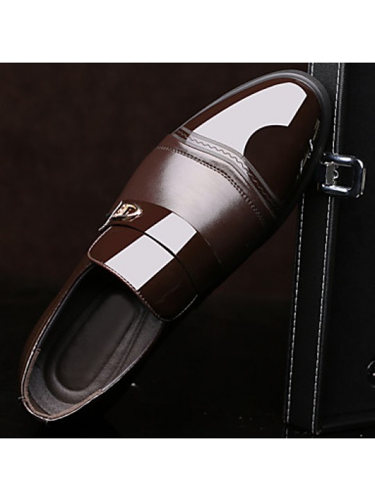   2016 New Style Hot Sale Office & Career/Casual Patent Leather Loafers Black / Brown  