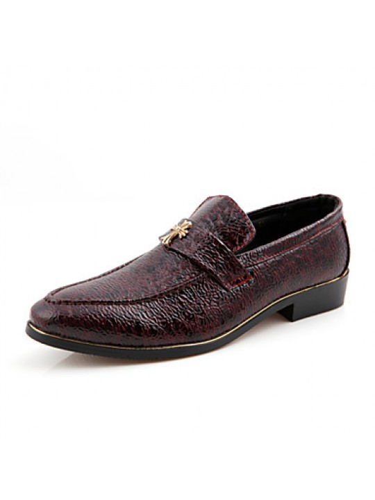 Office & Career / Party & Evening / Casual Leather Loafers Black / White / Burgundy  