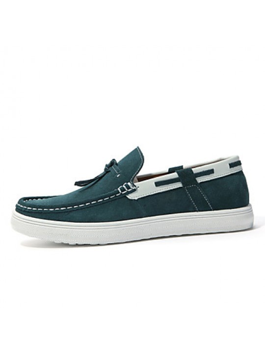 Men's Shoes Outdoor / Casual Suede Boat Shoes Blue / Green / Gray  