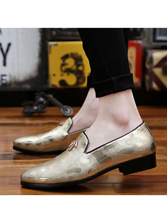Men's Oxfords Wedding/Party & Evening/Casual Fashion Leather Shoes Black/Gold/Silver 38-43  