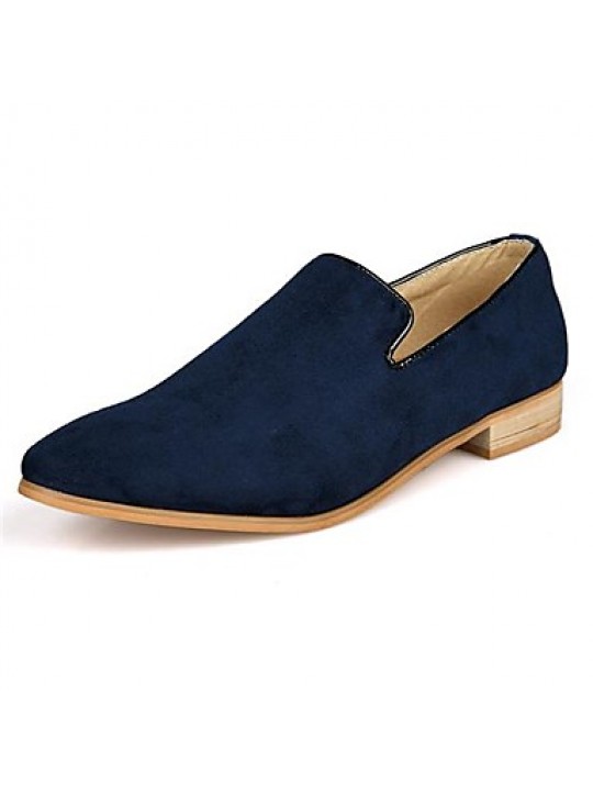 Leather Casual Loafers Casual Flat Heel Slip-on Blue / Yellow / Navy  