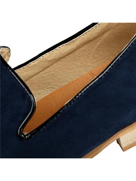Leather Casual Loafers Casual Flat Heel Slip-on Blue / Yellow / Navy  