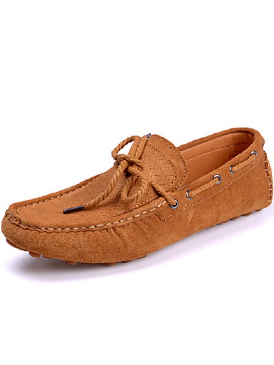 Men's Shoes Office & Career / Party & Evening / Casual Suede Boat Shoes Blue / Brown / Orange  