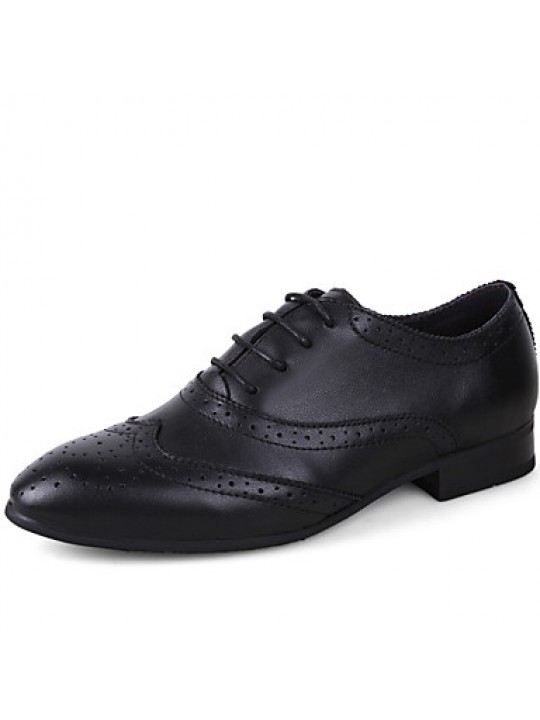 Size 38-50 Men's Shoes Casual Leather Oxfords Black / Brown / White  