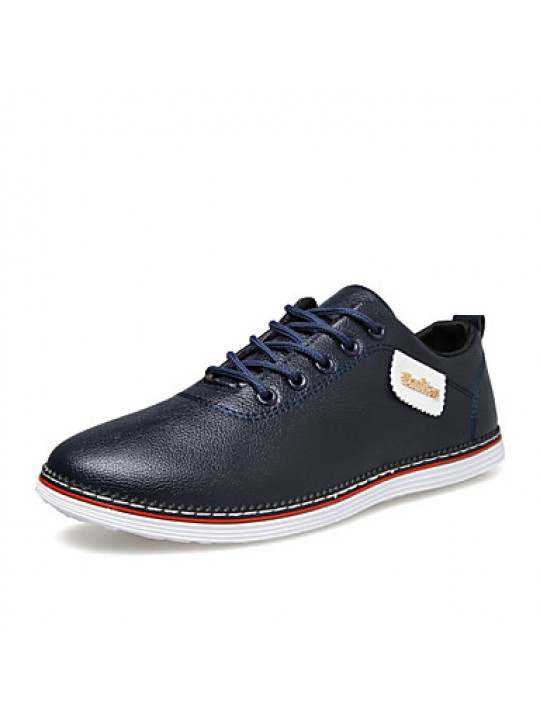 Men's Shoes PVC Outdoor / Office & Career / Casual Oxfords Outdoor / Office & Career / Casual Flat Heel Black / Blue / White  